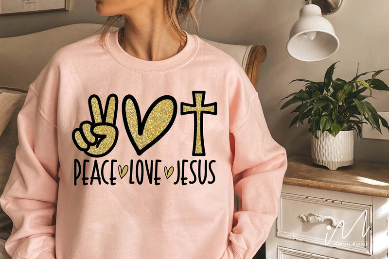 Peace Love Jesus png sublimation - So Fontsy