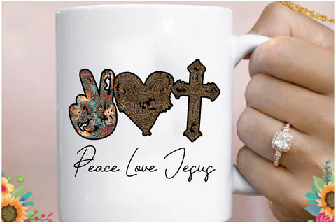 Peace Love Jesus Sublimation Design Sublimation Jagonath Roy 