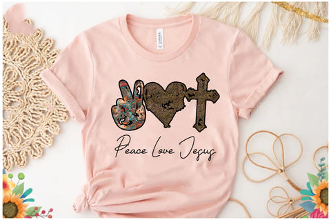 Peace Love Jesus Sublimation Design Sublimation Jagonath Roy 