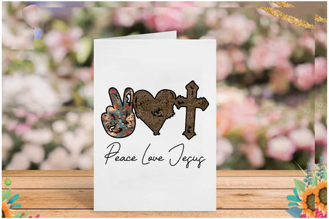 Peace Love Jesus Sublimation Design Sublimation Jagonath Roy 