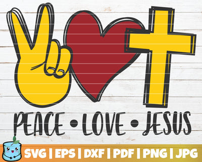 Peace Love Jesus SVG MintyMarshmallows 