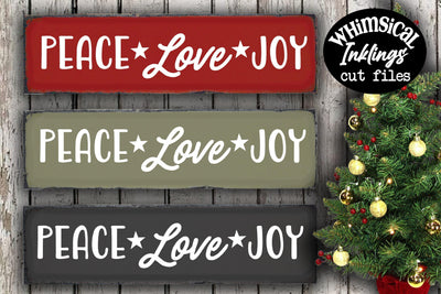 Peace Love Joy SVG SVG Whimsical Inklings 