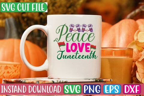 Peace Love Juneteenth SVG Cut File SVG Studio Innate 