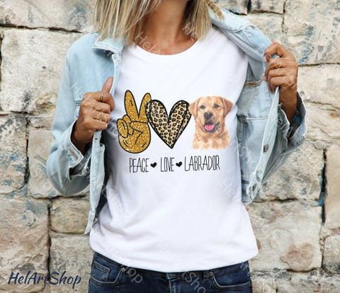 Peace Love Labrador Png, Sublimation Png Sublimation _HelArtShop_ 