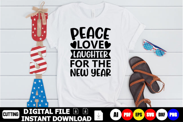 Peace Love Laughter For The New Year SVG Shahin alam 