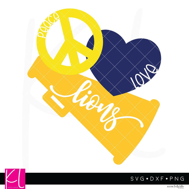 Peace Love Lions SVG Kelly Lollar Designs 