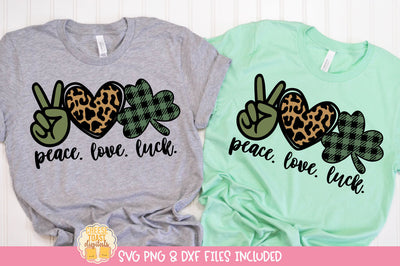 Peace Love Luck SVG | St Patrick's Day Shirt Design SVG Cheese Toast Digitals 
