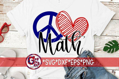 Peace Love Math-SVG DXF EPS PNG SVG Greedy Stitches 