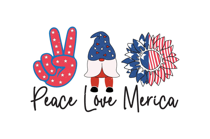 Peace Love Merica Sublimation Creativeart88 
