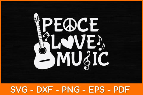 Peace Love Music Svg Design SVG artprintfile 
