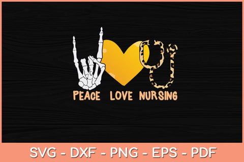 Peace Love Nursing Halloween Svg Design SVG artprintfile 