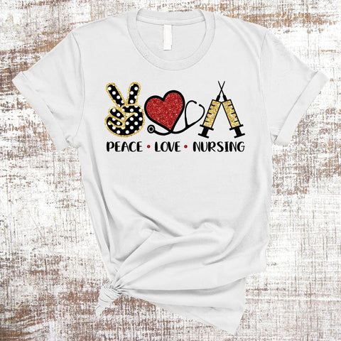 Peace Love Nursing PNG JPG Sublimation Sweet Tees 