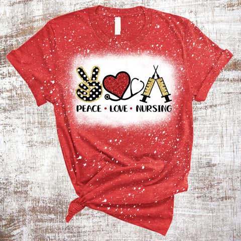 Peace Love Nursing PNG JPG Sublimation Sweet Tees 
