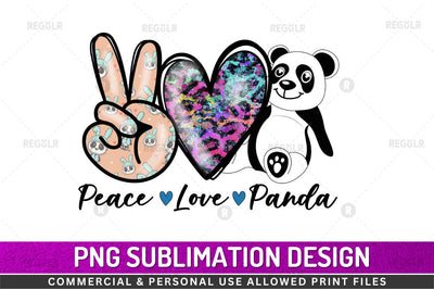 Peace love panda SVG Sublimation Regulrcrative 