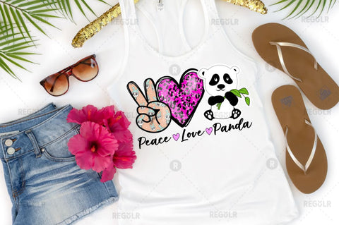 Peace love panda SVG Sublimation Regulrcrative 