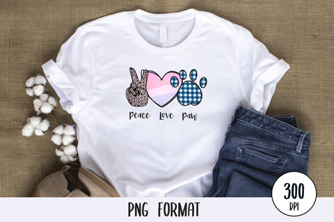 Peace Love Paw PNG Sublimation SVG futivesvg 