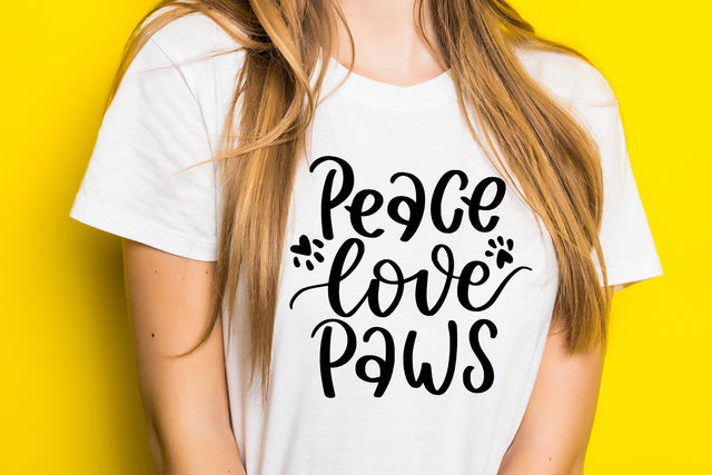 Peace Love Paws SVG SVG dapiyupi store 