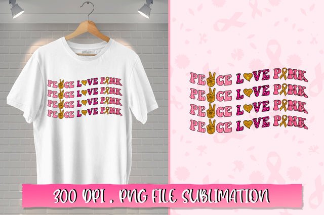 Peace love pink Retro Sublimation SVG Shetara Begum 