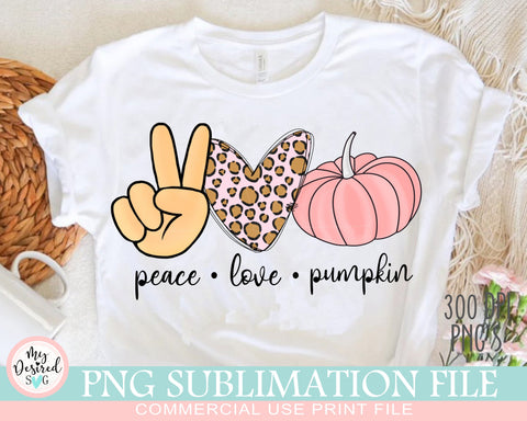 Peace Love Pumpkin PNG, Halloween Design, T shirt design Png, Pumpkins Leopard PNG, Pumpkin Png, Fall Vibes, Sublimation Designs Downloads Sublimation MyDesiredSVG 