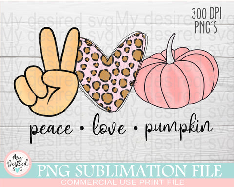 Peace Love Pumpkin PNG, Halloween Design, T shirt design Png, Pumpkins Leopard PNG, Pumpkin Png, Fall Vibes, Sublimation Designs Downloads Sublimation MyDesiredSVG 