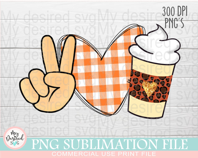 Peace Love Pumpkin Spice PNG, Halloween Design, Pumpkins Leopard PNG, Funny Halloween PNG, Love Fall Png, Sublimation Designs Downloads Sublimation MyDesiredSVG 