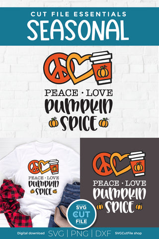 Peace Love Pumpkin spice svg SVG SVG Cut File 