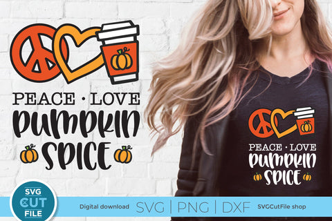Peace Love Pumpkin spice svg SVG SVG Cut File 