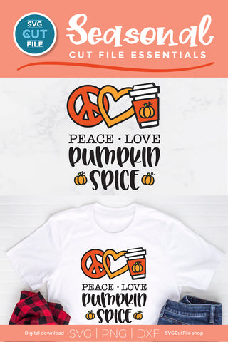 Peace Love Pumpkin spice svg SVG SVG Cut File 