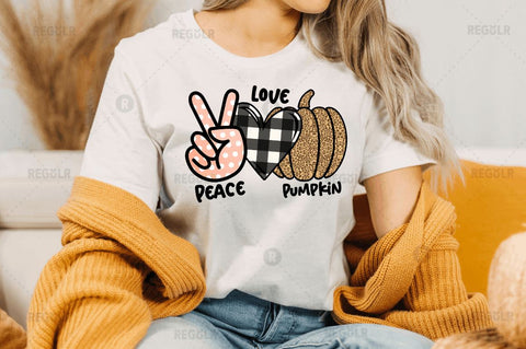 Peace Love Pumpkin SVG Sublimation Regulrcrative 