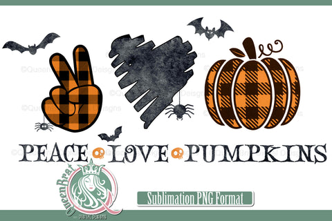 Peace Love Pumpkins Sublimation Sublimation QueenBrat Digital Designs 