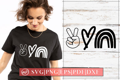 Peace Love Rainbow SVG Design SVG MockupSvgVenue 