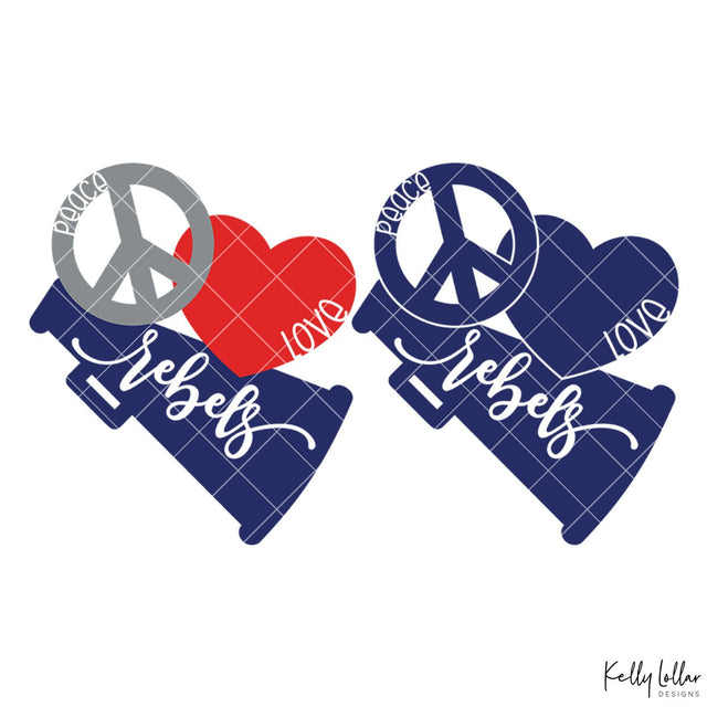 Peace Love Rebels SVG Kelly Lollar Designs 