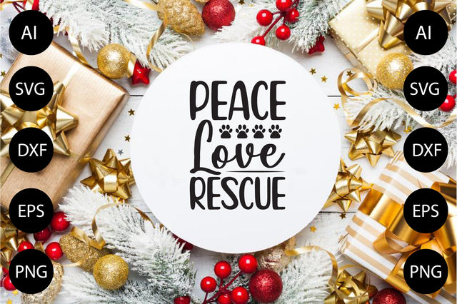 Peace Love Rescue SVG CraftlabSvg29 
