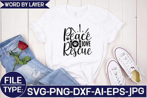 Peace Love Rescue SVG Cut File SVG Studio Innate 