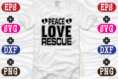 Peace Love Rescue SVG Nurstore 