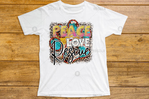 Peace love rescue SVG Sublimation Regulrcrative 
