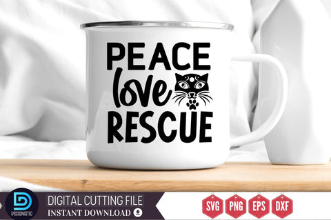 Peace love rescue SVG SVG DESIGNISTIC 