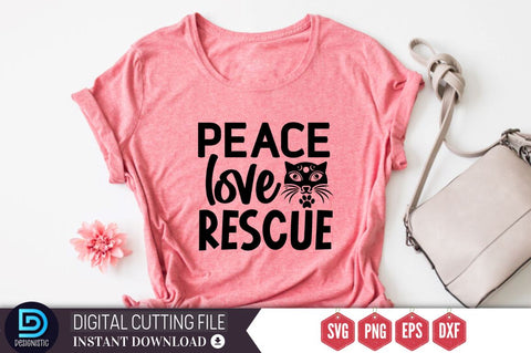 Peace love rescue SVG SVG DESIGNISTIC 