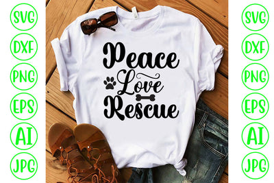 Peace Love Rescue SVG SVG Syaman 
