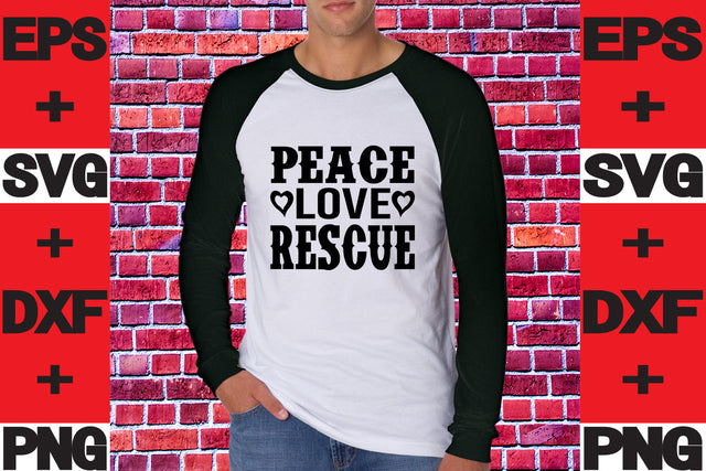 Peace Love Rescue SVG svgteam 
