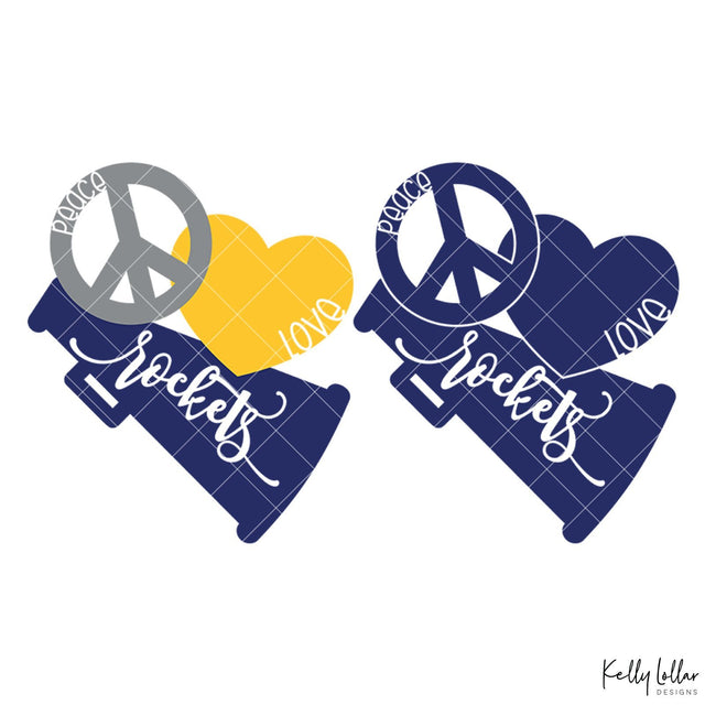 Peace Love Rockets SVG Kelly Lollar Designs 