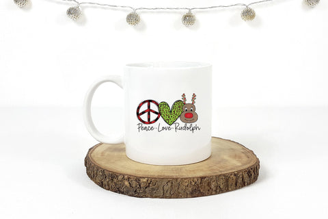Peace Love Rudolph, Christmas PNG Sublimation Sublimation CraftLabSVG 