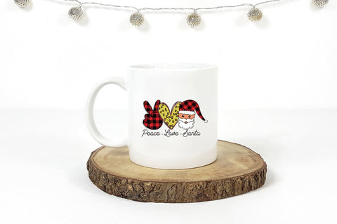 Peace Love Santa, Christmas PNG Sublimation Sublimation CraftLabSVG 