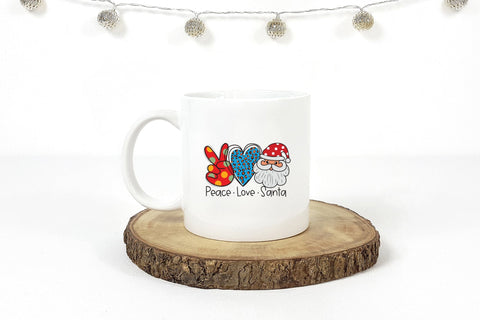 Peace Love Santa - Christmas Sublimation Design Sublimation CraftLabSVG 