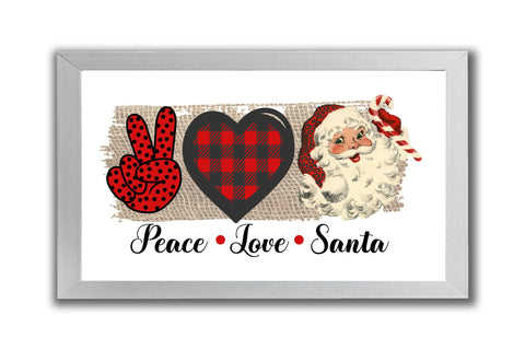 Peace Love Santa Sublimation. Christmas Sublimation PNG Sublimation Olga Terlyanskaya 