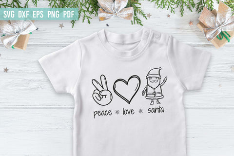 Peace Love Santa SVG | Christmas SVG SVG Irina Ostapenko 