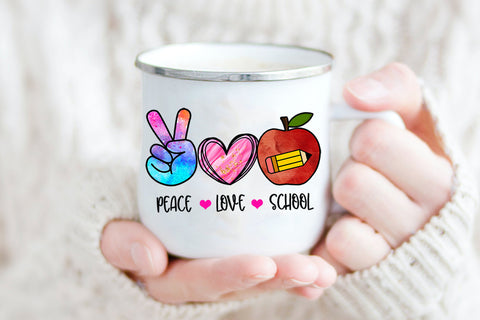 Peace Love School Sublimation Sublimation Happy Printables Club 