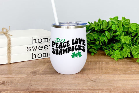 Peace Love Shamrocks SVG | St. Patrick's Day SVG SVG B Renee Design 