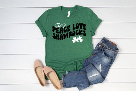 Peace Love Shamrocks SVG | St. Patrick's Day SVG SVG B Renee Design 