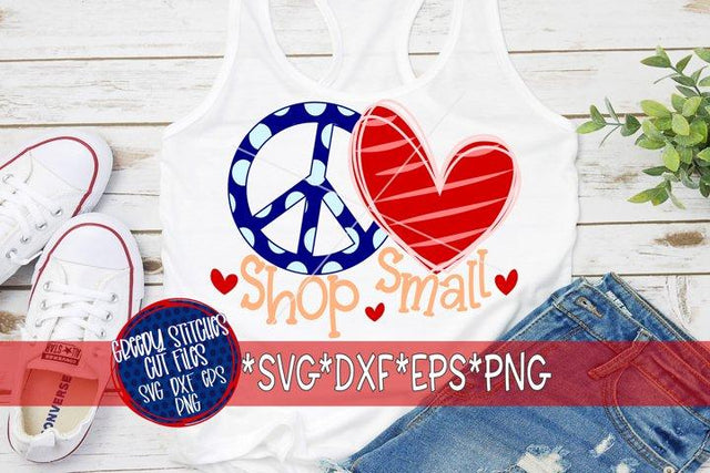 Peace Love Shop Small-SVG DXF EPS PNG SVG Greedy Stitches 